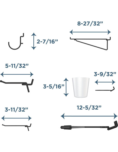 Kit Organizador Tablero Perforado National Hardware N900-003, 17 Piezas Kit Organizador Tablero Perforado National Hardware N900-003, 17 Piezas