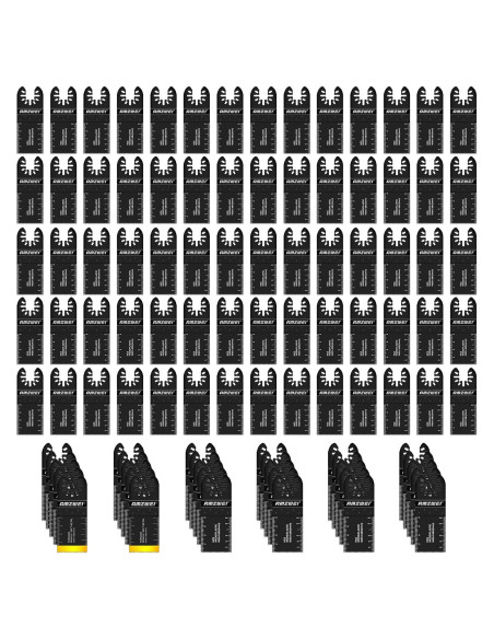 Kit de 100 Cuchillas Oscilantes AMZWEI para Madera y Metal Kit de 100 Cuchillas Oscilantes AMZWEI para Madera y Metal