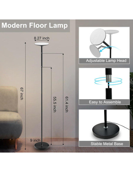 Lámpara de Pie Inteligente Echosari RGB 67" con Control APP Lámpara de Pie Inteligente Echosari RGB 67" con Control APP