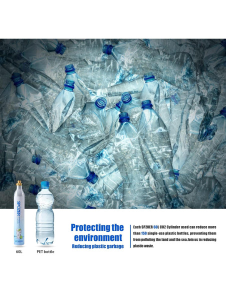 Cilindro de CO2 60L SPOZER para SodaStream - 6 unidades Cilindro de CO2 60L SPOZER para SodaStream - 6 unidades