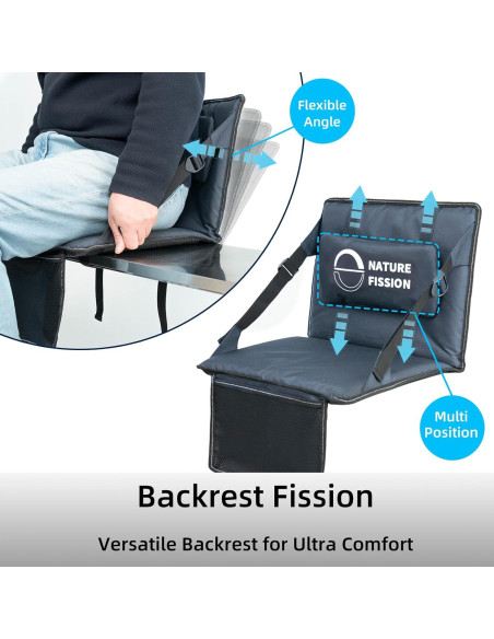 Asiento de Estadio NATUREFISSION Plegable con Soporte Lumbar Azul Asiento de Estadio NATUREFISSION Plegable con Soporte Lumbar Azul