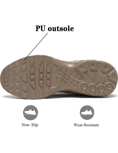 Zapatos de Correr para Hombre Wrezatro 6.5 Caqui Transpirables