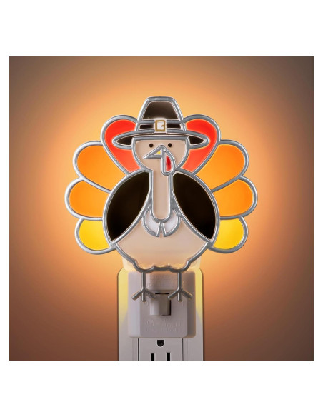 Luz Nocturna LED C7 Meonum Pavo Naranja Otoño 120V Luz Nocturna LED C7 Meonum Pavo Naranja Otoño 120V