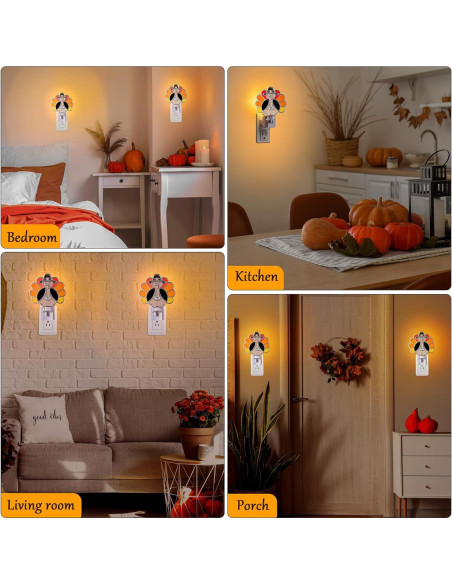 Luz Nocturna LED C7 Meonum Pavo Naranja Otoño 120V Luz Nocturna LED C7 Meonum Pavo Naranja Otoño 120V