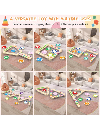 Viga de Equilibrio Montessori HAFTKD - Juego Activo para Niños