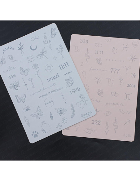 Piel de Práctica para Tatuaje Guapa 3 Piezas con 80 Diseños Piel de Práctica para Tatuaje Guapa 3 Piezas con 80 Diseños