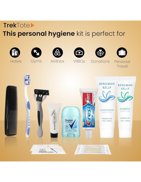 Kit de Aseo de Viaje Trektote para Hombres - 12 Piezas TSA Kit de Aseo de Viaje Trektote para Hombres - 12 Piezas TSA