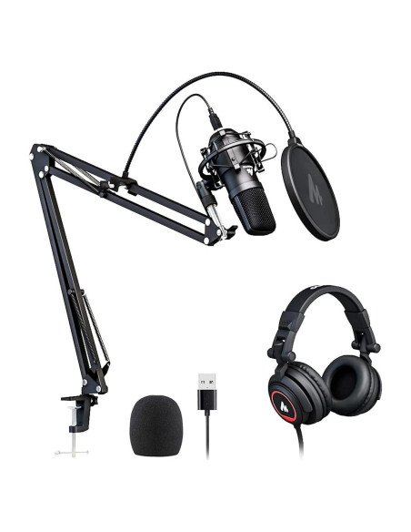 Micrófono de Condensador MAONO AU-A04H con Auriculares Estudio Micrófono de Condensador MAONO AU-A04H con Auriculares Estudio