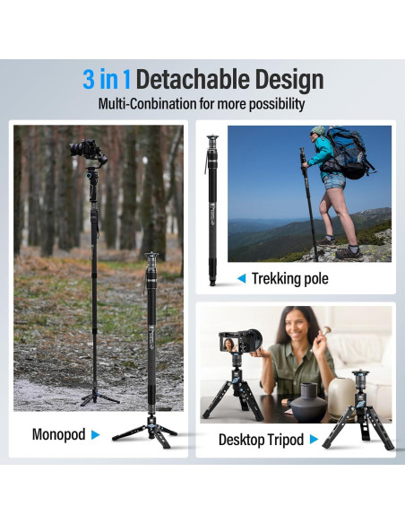 Monopie Profesional SIRUI SVM-165 de Fibra de Carbono 10kg Monopie Profesional SIRUI SVM-165 de Fibra de Carbono 10kg