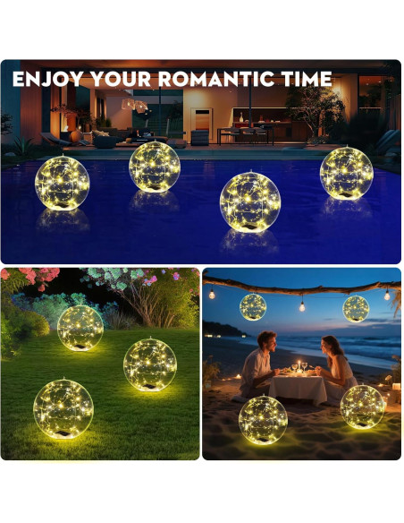 Luces Flotantes Solares Cootway 15 Pulgadas IP68 - 2PC Luces Flotantes Solares Cootway 15 Pulgadas IP68 - 2PC