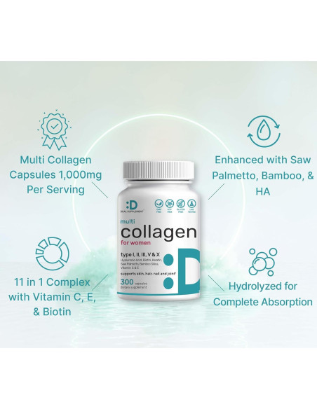 Píldoras de Colágeno Múltiple Deal Supplement 300 Cápsulas Píldoras de Colágeno Múltiple Deal Supplement 300 Cápsulas