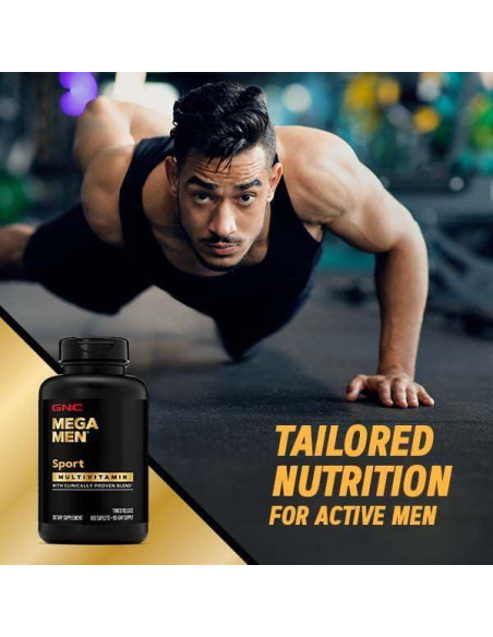 GNC Mega Men Sport Multivitaminas 90 Tabletas - Energía y Rendimiento GNC Mega Men Sport Multivitaminas 90 Tabletas - Energía y Rendimiento