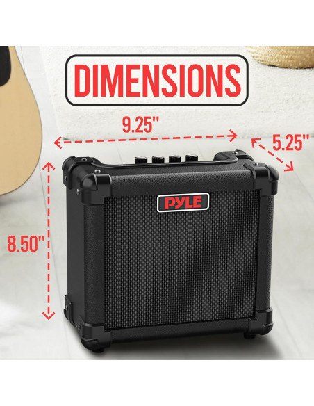 Amplificador de guitarra eléctrica portátil Pyle 10W con altavoz 5" Amplificador de guitarra eléctrica portátil Pyle 10W con altavoz 5"