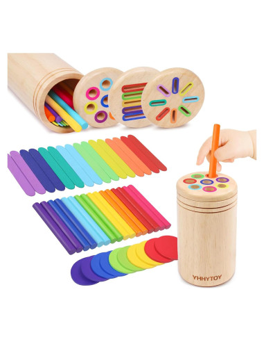 Juguete Montessori YHHYTOY 3 en 1 Clasificación de Colores