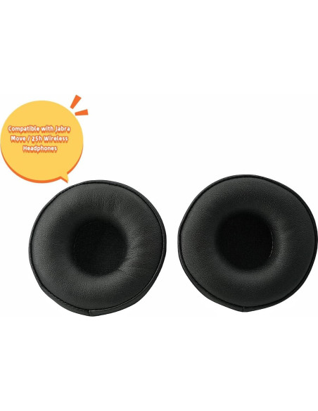 Cojines de Reemplazo Jabra Move 25h - Espuma de Memoria Negro Cojines de Reemplazo Jabra Move 25h - Espuma de Memoria Negro