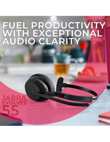 Auricular Bluetooth Jabra Evolve2 55 MS Mono con ANC