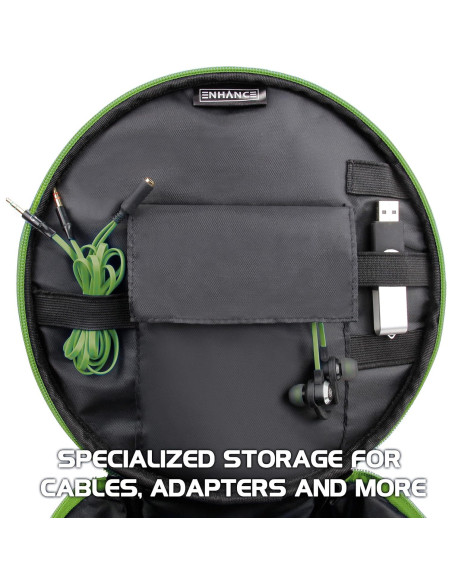 Funda Portátil para Auriculares ENHANCE Verde - Universal para Xbox, Beats, Bose Funda Portátil para Auriculares ENHANCE Verde - Universal para Xbox, Beats, Bose