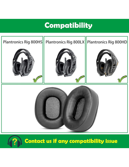 Cojines de Reemplazo ACCOUTA para Auriculares Plantronics Rig 800 Cojines de Reemplazo ACCOUTA para Auriculares Plantronics Rig 800