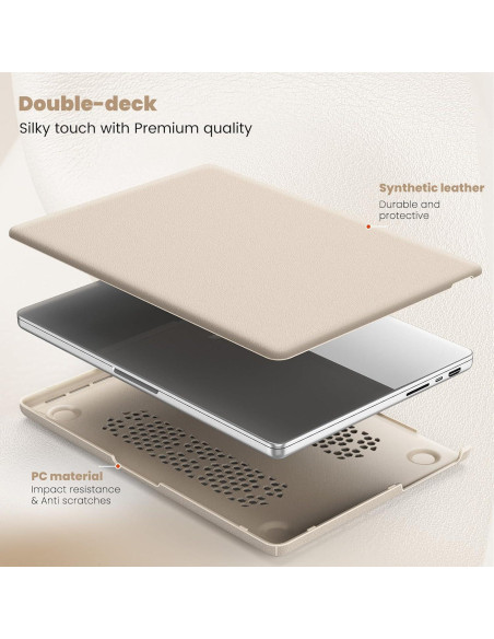 Funda Dura Tuiklol para MacBook Pro 14" 2024-2021 Oro Funda Dura Tuiklol para MacBook Pro 14" 2024-2021 Oro
