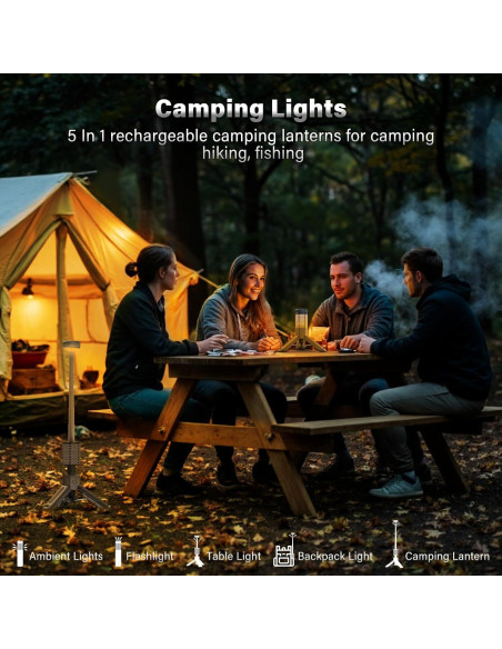 Linterna de Camping Telescópica M KARMATER 10500mAh Impermeable Linterna de Camping Telescópica M KARMATER 10500mAh Impermeable