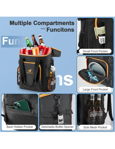 Mochila Enfriadora Odoland 22L a Prueba de Fugas para Camping