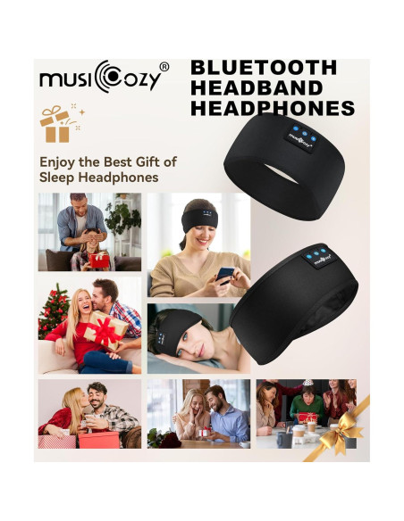 Auriculares Bluetooth para Dormir MUSICOZY con Máscara 3D Auriculares Bluetooth para Dormir MUSICOZY con Máscara 3D