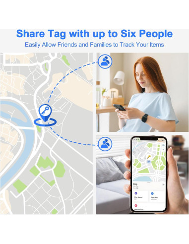 Paquete de 4 rastreadores Roiciao para Find My iOS, IPX6
