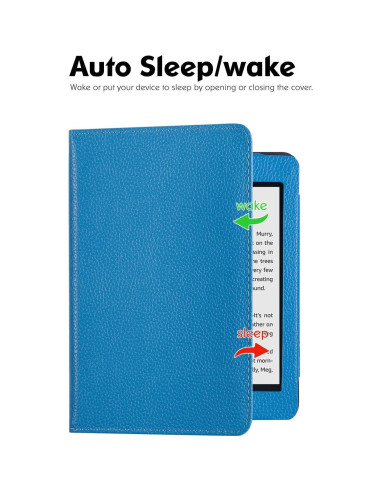 Funda de soporte LaoShuSheng para Kindle Paperwhite 6" - Azul Elegante