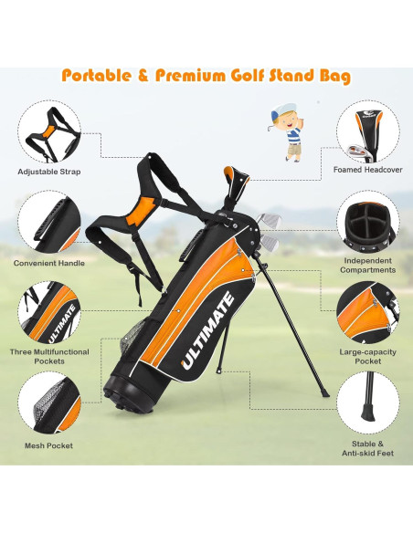 Set de Palos de Golf Junior OFFICEJOY para Niños 8-10 Años Set de Palos de Golf Junior OFFICEJOY para Niños 8-10 Años