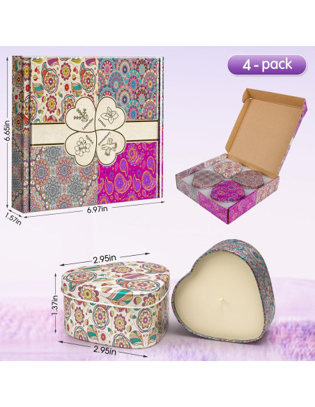 Set de 4 Velas Aromáticas WarmEmbrace - Lavanda, Vainilla, Sándalo, Limón Set de 4 Velas Aromáticas WarmEmbrace - Lavanda, Vainilla, Sándalo, Limón