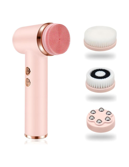 Cepillo Facial Eléctrico DotPet SK-0309 4 en 1 IPX6 Rosa Cepillo Facial Eléctrico DotPet SK-0309 4 en 1 IPX6 Rosa
