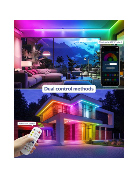 Tira de Luz LED Inteligente RGB 30M 1800 LEDs IP67 Control APP Tira de Luz LED Inteligente RGB 30M 1800 LEDs IP67 Control APP