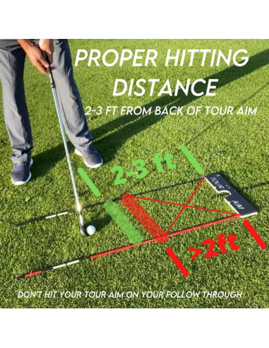 Herramienta de Práctica Golf Tour Aim con 3 Palos de Alineación