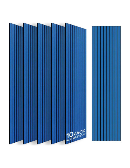 Paneles Acústicos 122x30 cm Keemute Paquete de 10 Azul Paneles Acústicos 122x30 cm Keemute Paquete de 10 Azul