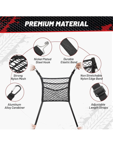 Organizador de Malla para Asiento Red Wolf 40x35 cm 3 Capas