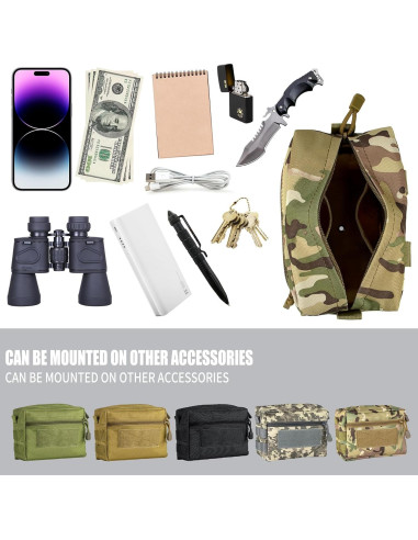 Bolsa Molle Táctica bvya Resistente al Agua 18x9x13cm