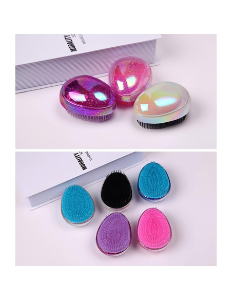 Cepillo Desenredante Portátil Felico Azul para Cabello Rizado Cepillo Desenredante Portátil Felico Azul para Cabello Rizado