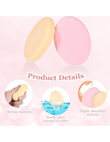 Paquete de 4 Esponjas Ovaladas MBAIYO para Maquillaje Profesional Paquete de 4 Esponjas Ovaladas MBAIYO para Maquillaje Profesional