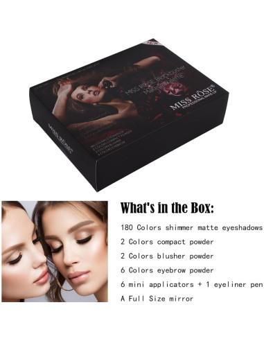 Juego de Maquillaje MISS ROSE M 190 Colores Set Todo en Uno
