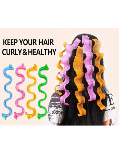 Set de 40 Rulos de Pelo Sin Calor SCNWQ - 30cm, 2 Estilos