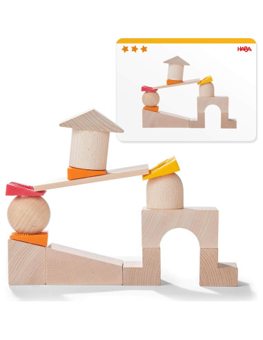 Juego de Bloques de Madera HABA Torres Inestables 19 Piezas