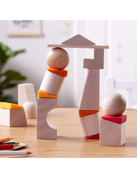 Juego de Bloques de Madera HABA Torres Inestables 19 Piezas Juego de Bloques de Madera HABA Torres Inestables 19 Piezas