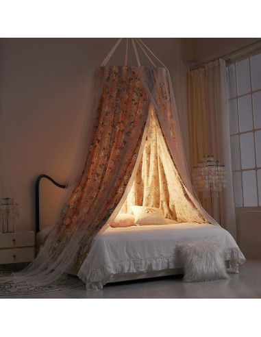 Cortina de Cama de Dosel Redonda VETHIN Princesa 254 cm