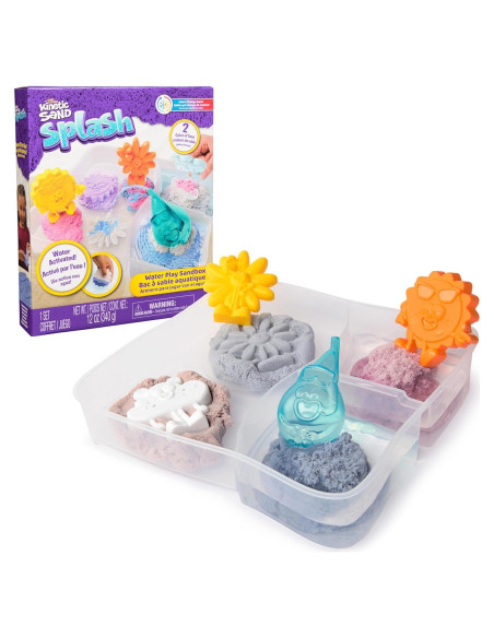Caja de Arena Kinetic Sand Splash 12oz Multicolor con Moldes Caja de Arena Kinetic Sand Splash 12oz Multicolor con Moldes