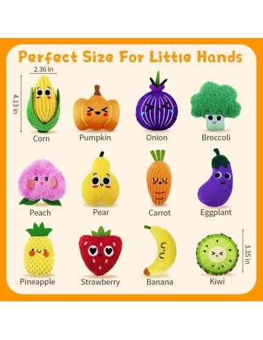Paquete de 12 Frijoles Sensoriales Montessori - Juguetes Táctiles para Niños