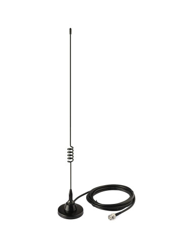 Antena de Escáner de Policía Bingfu BNC Macho 47cm 3m Cable