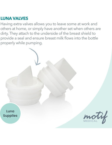 Válvulas de Repuesto para Extractor de Leche Motif Luna - 2 Piezas