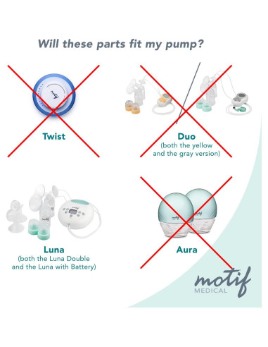 Válvulas de Repuesto para Extractor de Leche Motif Luna - 2 Piezas