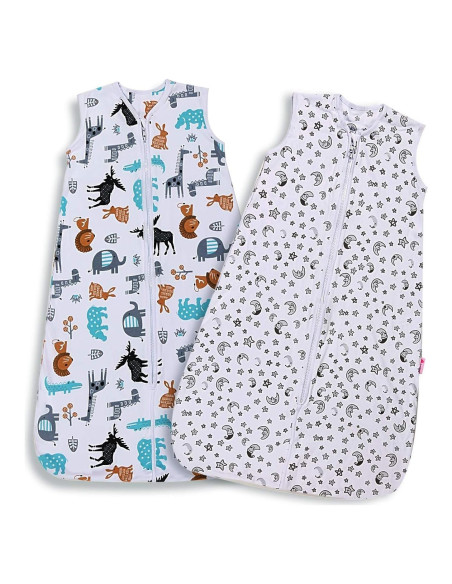 Saco de Sueño Lictin 0.5 Tog Algodón Orgánico 2 Unidades 18-36 Meses Saco de Sueño Lictin 0.5 Tog Algodón Orgánico 2 Unidades 18-36 Meses