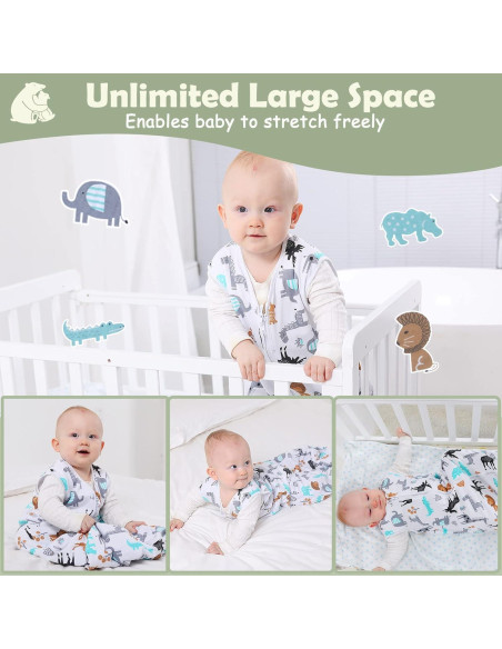 Saco de Sueño Lictin 0.5 Tog Algodón Orgánico 2 Unidades 18-36 Meses Saco de Sueño Lictin 0.5 Tog Algodón Orgánico 2 Unidades 18-36 Meses
